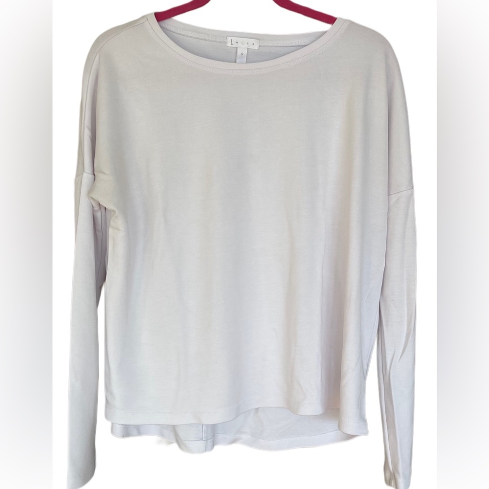 Leith Shirt Womens S White Long Sleeve Relaxed Top White Casual